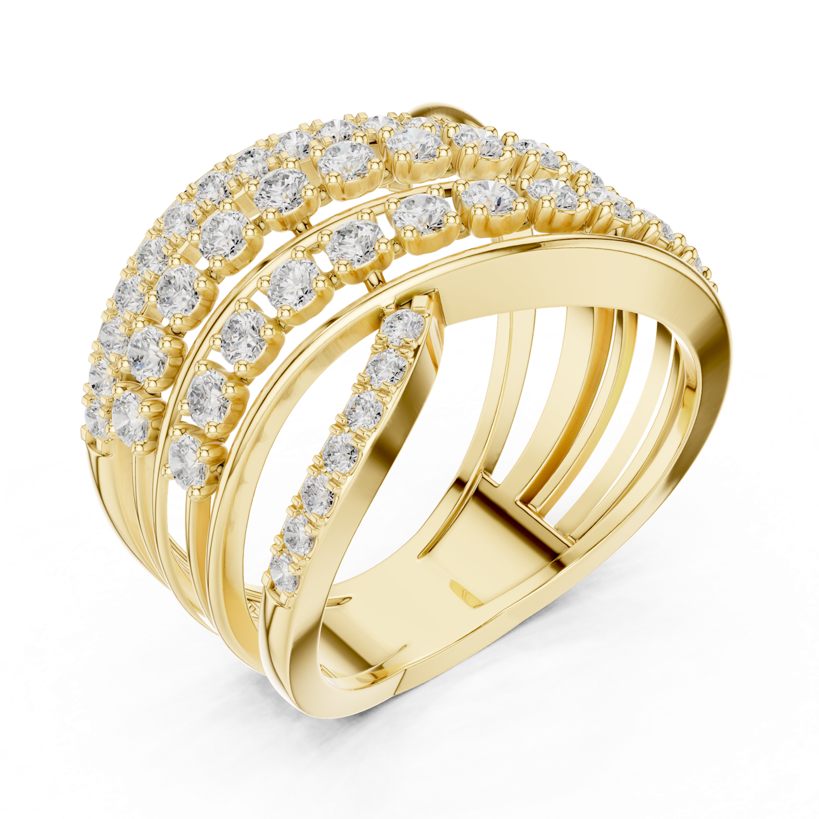 Gold Ring DDLR-820, Yellow Gold, view 2