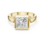 Gold Jewelry L36-3, Princess center stone, Yellow Gold, view 4