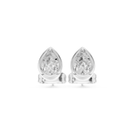Gold Jewelry DDER-001, Pear center stone, White Gold, view 4