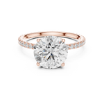 Gold Jewelry L36-16, Round center stone, Rose Gold, view 4