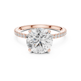Gold Jewelry L36-16, Round center stone, Rose Gold, view 4