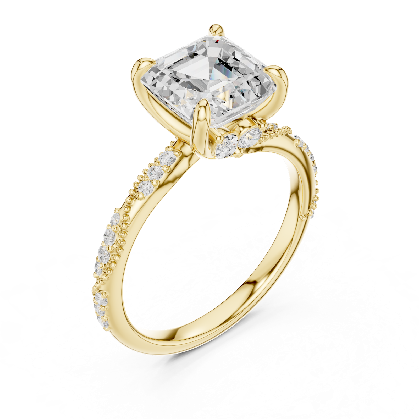 Gold Ring DDLR-961, Yellow Gold, view 2