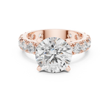Gold Jewelry L35-63, Round center stone, Rose Gold, view 4