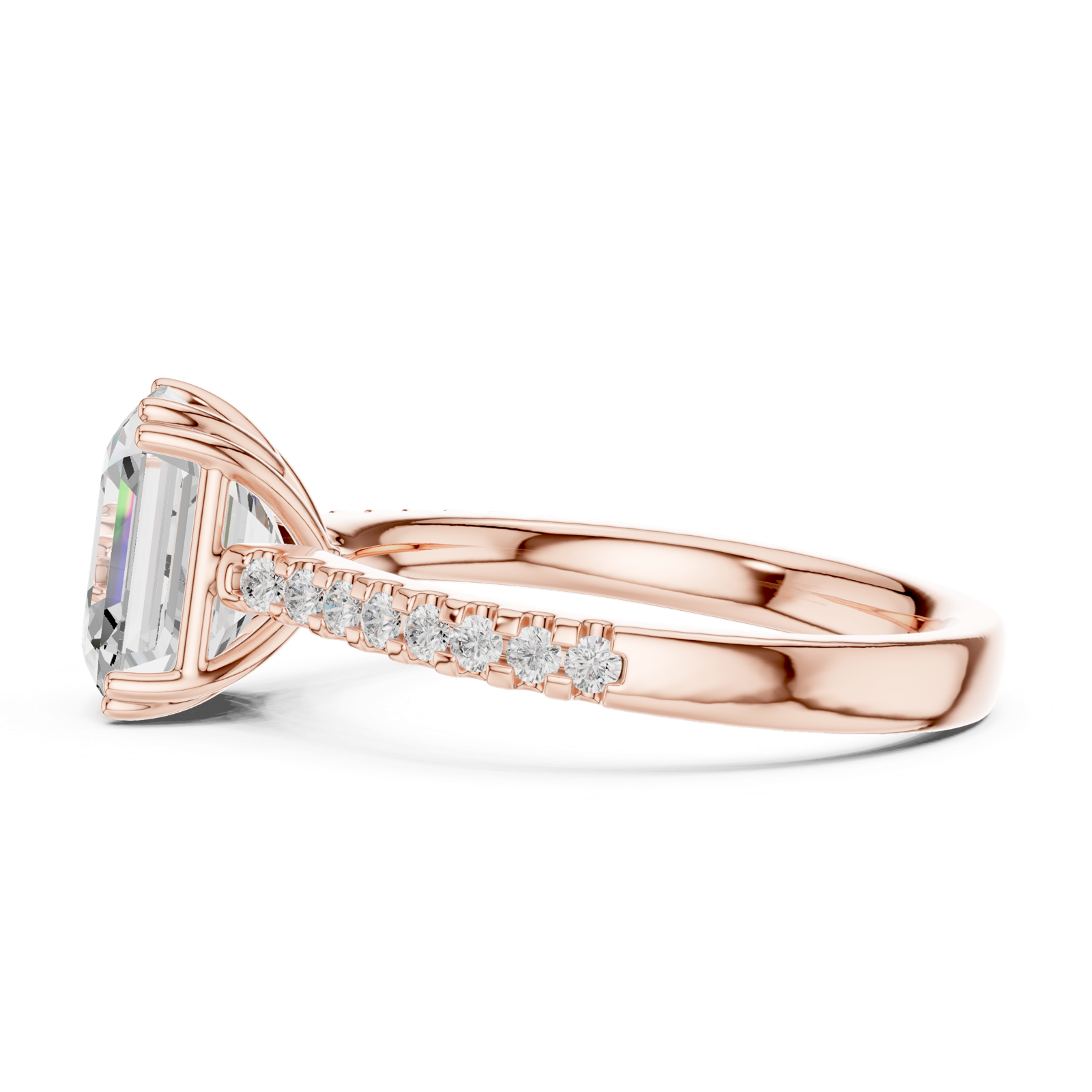 Gold Ring DDLR-744, Rose Gold, view 3