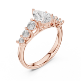 Gold Ring DDLR-705, Rose Gold, view 2