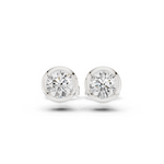 Gold Jewelry DDER-001, Round center stone, White Gold