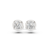 Gold Jewelry DDER-001, Round center stone, White Gold