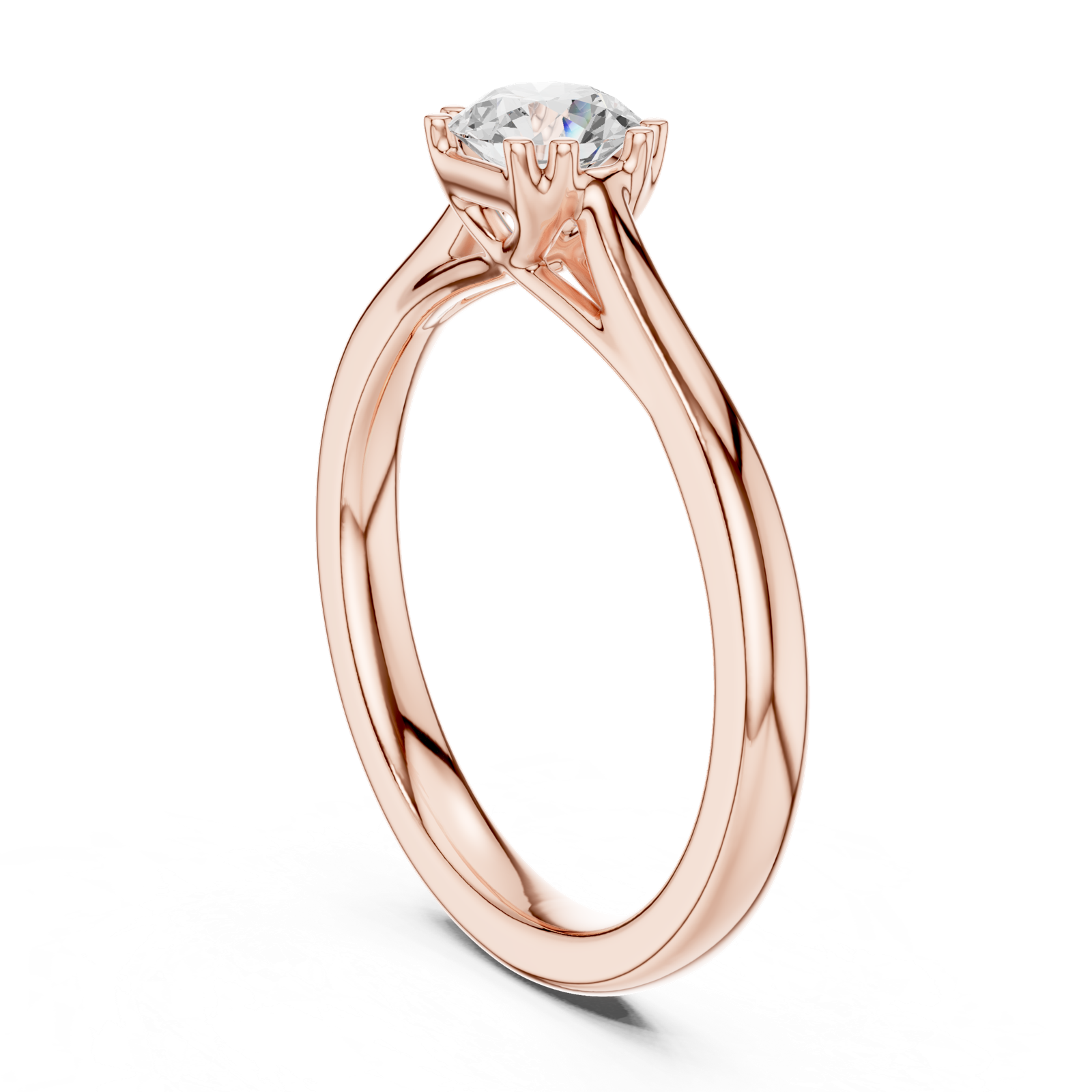 Gold Ring DDLR-551, Rose Gold, view 1