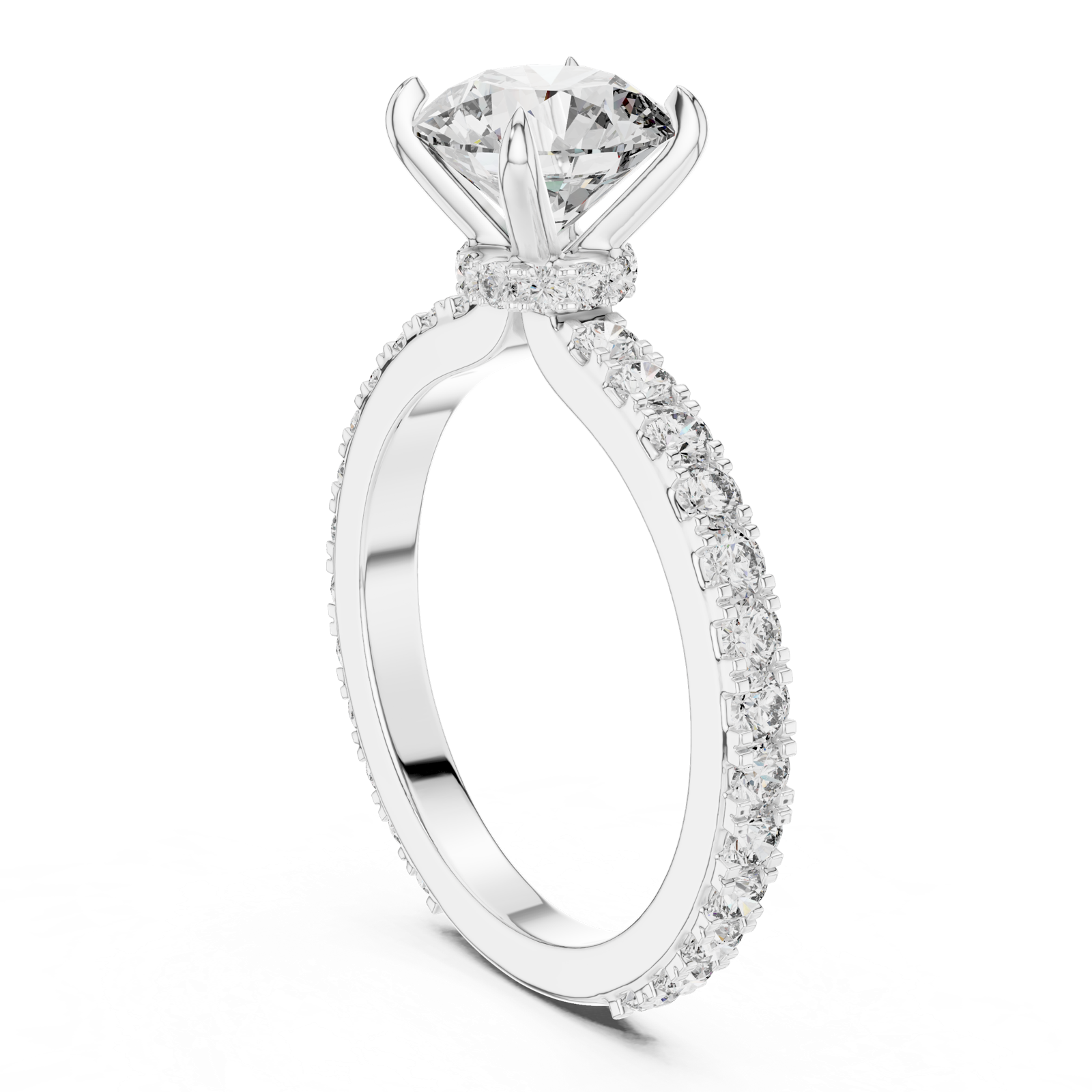 Gold Ring L03-1293, White Gold