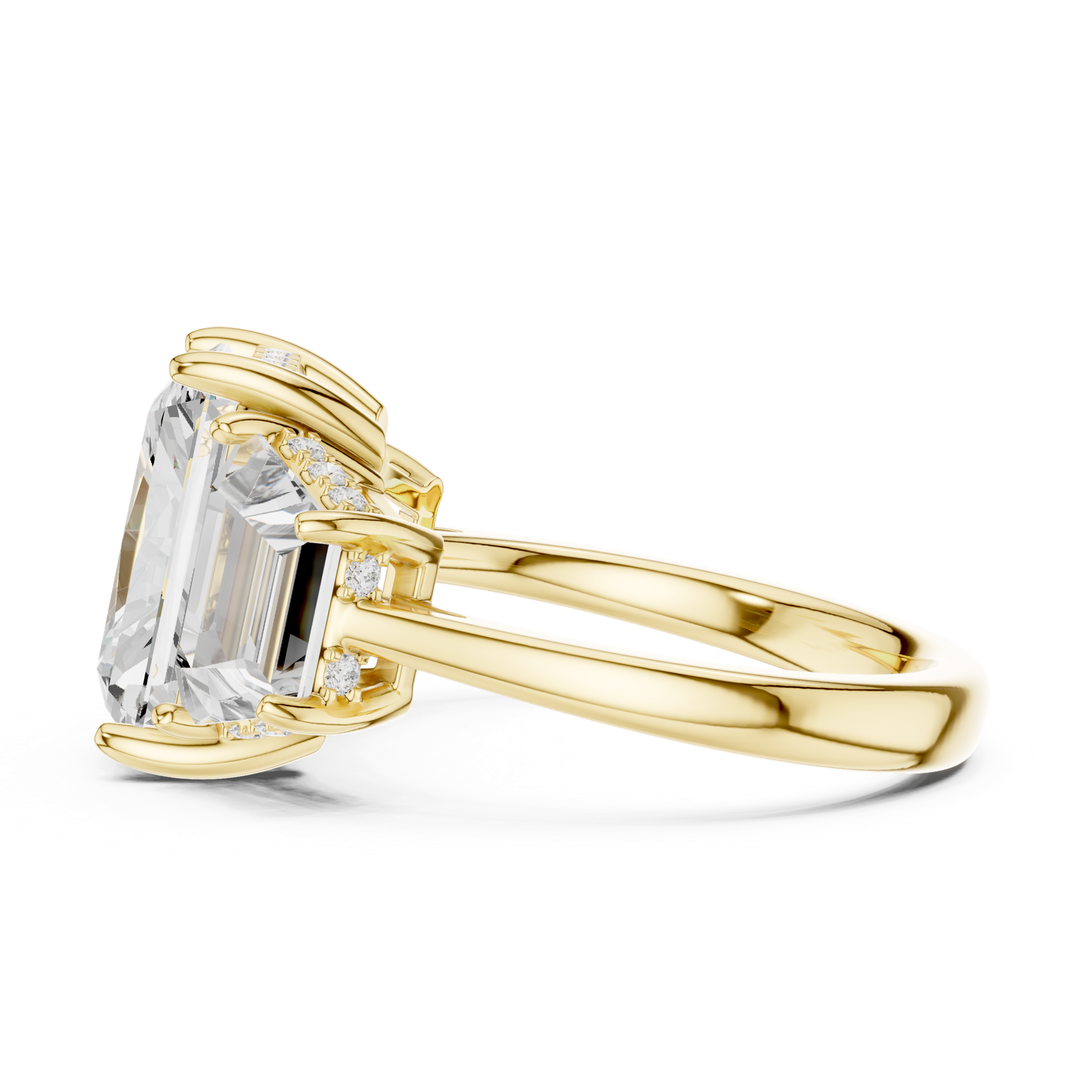 Gold Ring DDLR-746, Yellow Gold, view 3