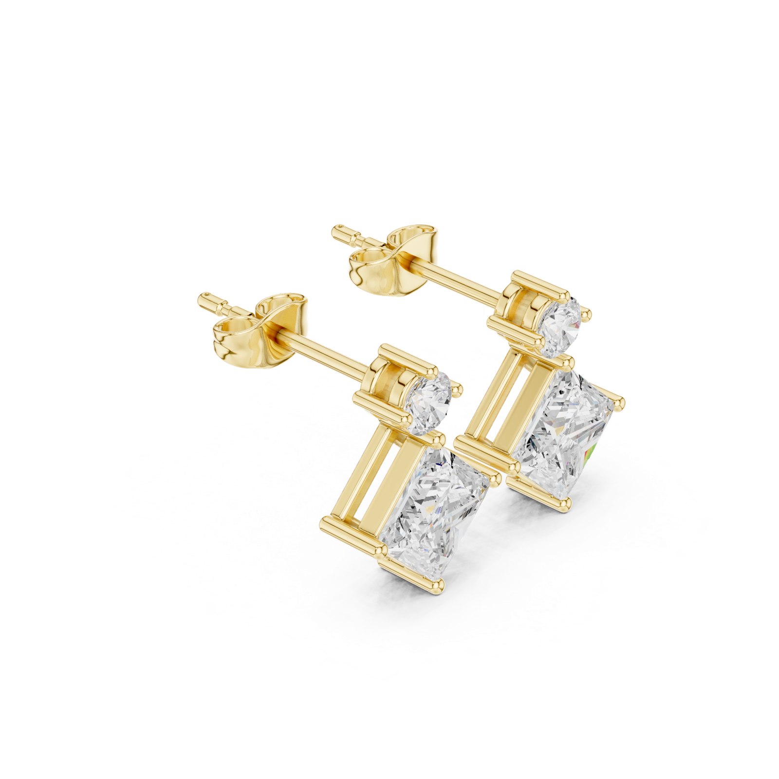 Gold Earrings AOMER105101-RPT, Yellow Gold, view 1