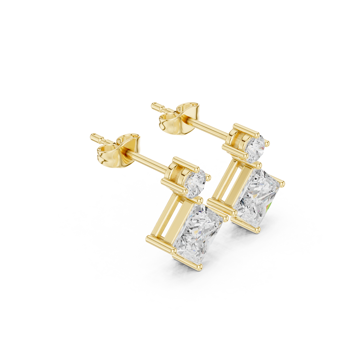 Gold Earrings AOMER105101-RPT, Yellow Gold, view 1