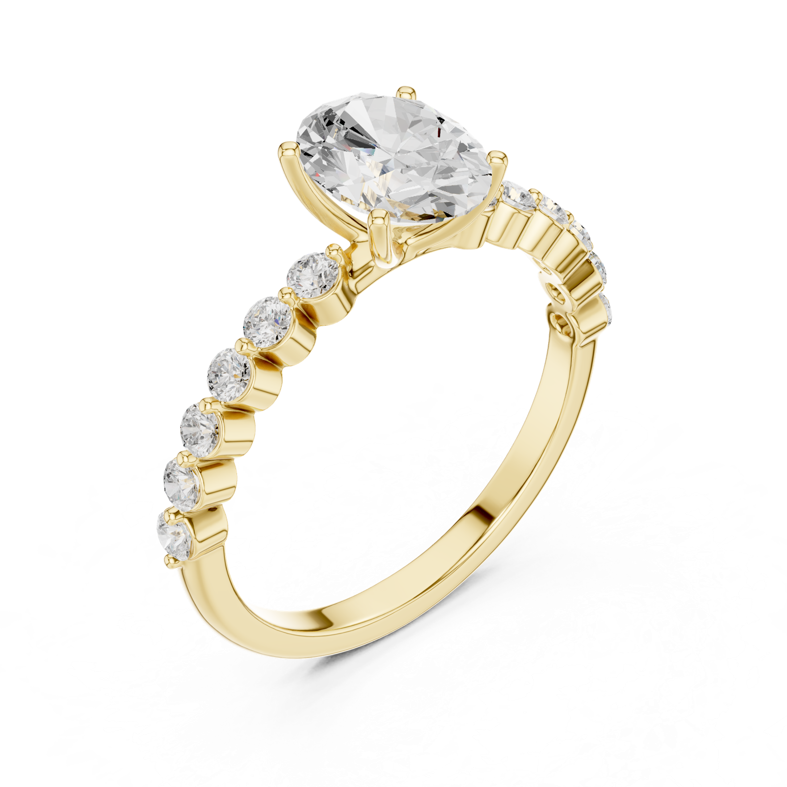 Gold Ring DDLR-1058, Yellow Gold, view 2
