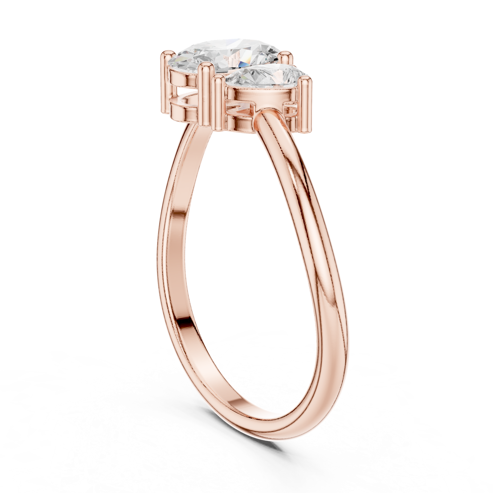Gold Ring HLR-233, Rose Gold, view 1