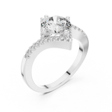 Gold Ring DDLR-156, White Gold, view 2