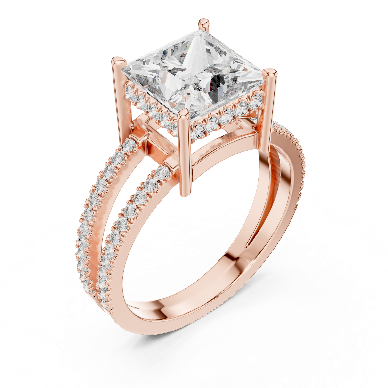 Gold Ring L03-1384, Rose Gold, view 2
