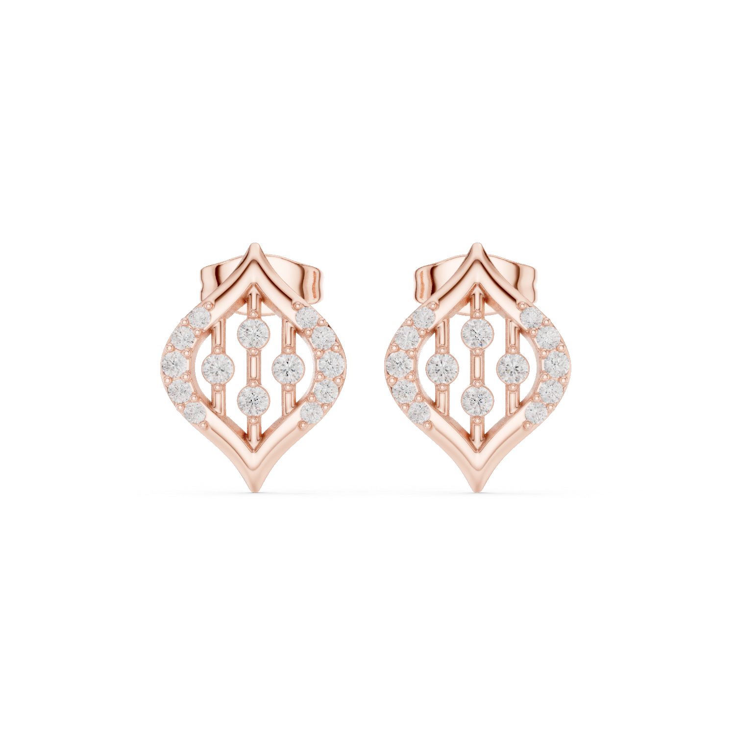 Gold Earrings SBER(49), Rose Gold
