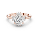 Gold Jewelry L35-123, Round center stone, Rose Gold