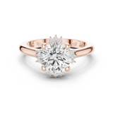 Gold Jewelry L35-123, Round center stone, Rose Gold