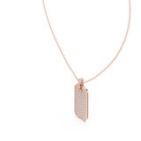 14K Solid Gold Lab Diamond Pendant Necklace, Rose Gold, view 2