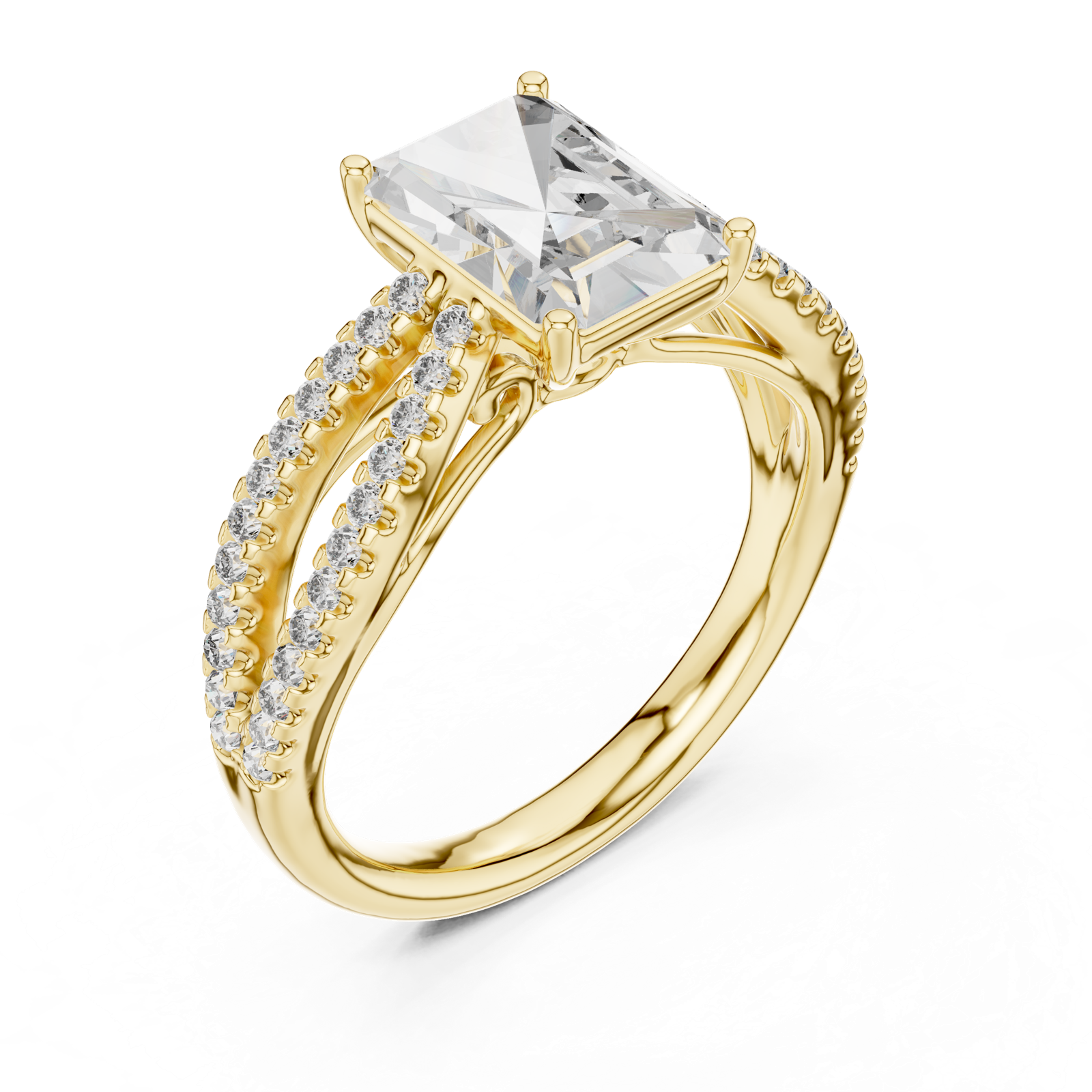 Gold Ring L03-704, Yellow Gold, view 2