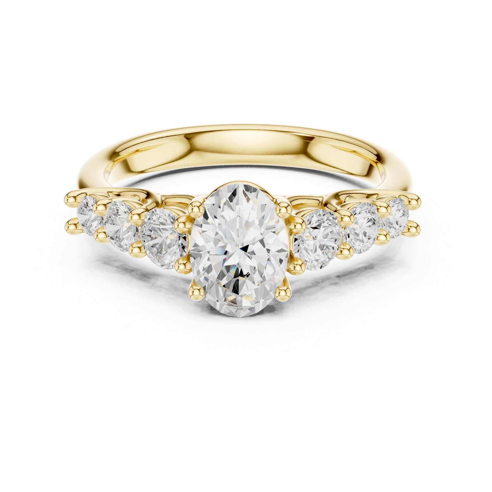 Gold Ring DDLR-704, Yellow Gold, view 4