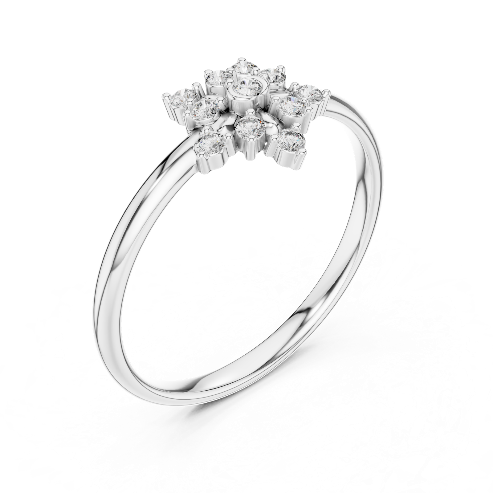 Gold Ring 1 (378), White Gold, view 2