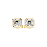 Gold Jewelry, Asscher center stone, Yellow Gold, view 4