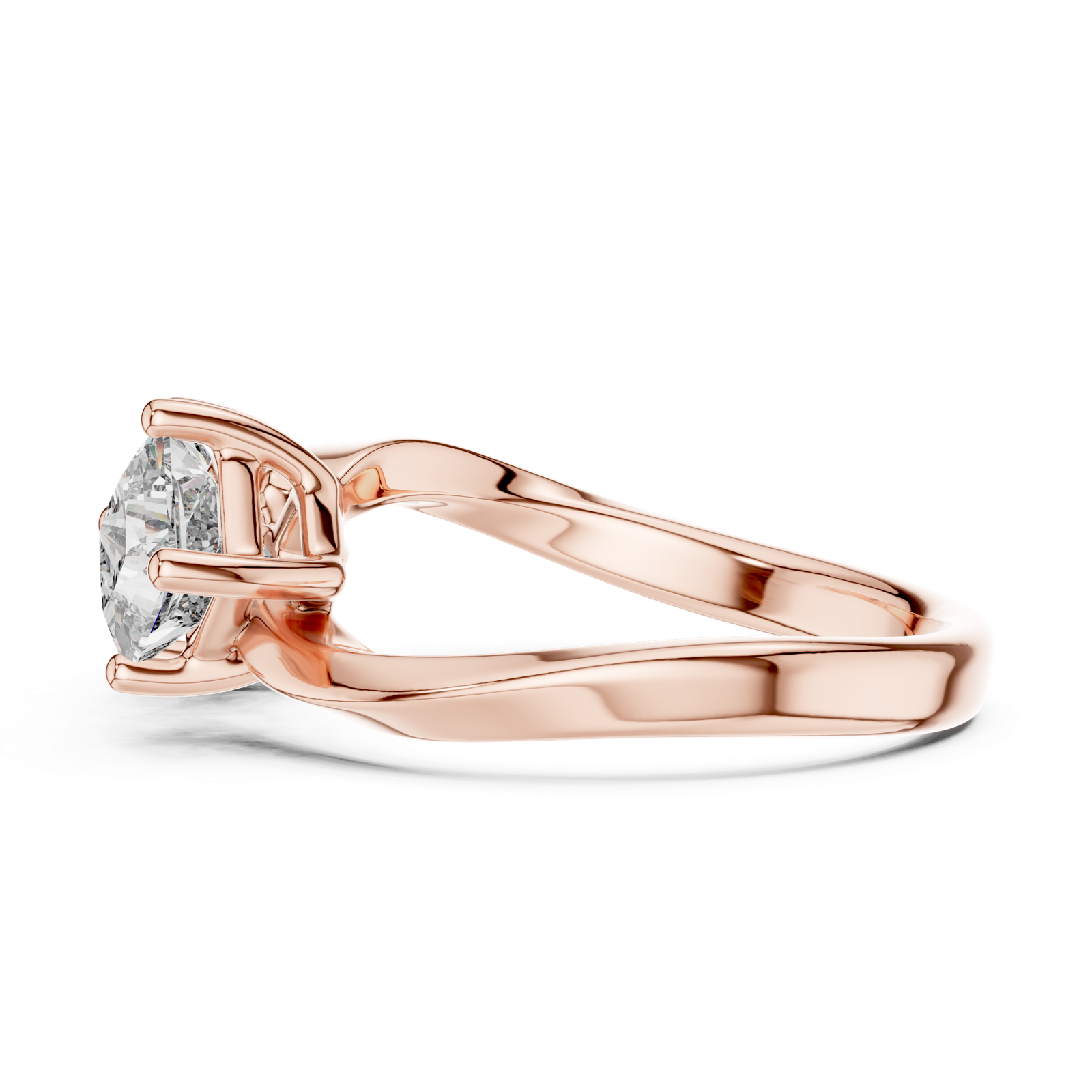 Gold Ring L03-463, Rose Gold, view 3