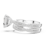 Gold Ring, Asscher center stone, White Gold, view 3