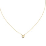 14K Solid Gold Lab Diamond Solitaire Pendant Necklace, Yellow Gold, view 4