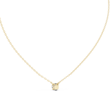 14K Solid Gold Lab Diamond Solitaire Pendant Necklace, Yellow Gold, view 4