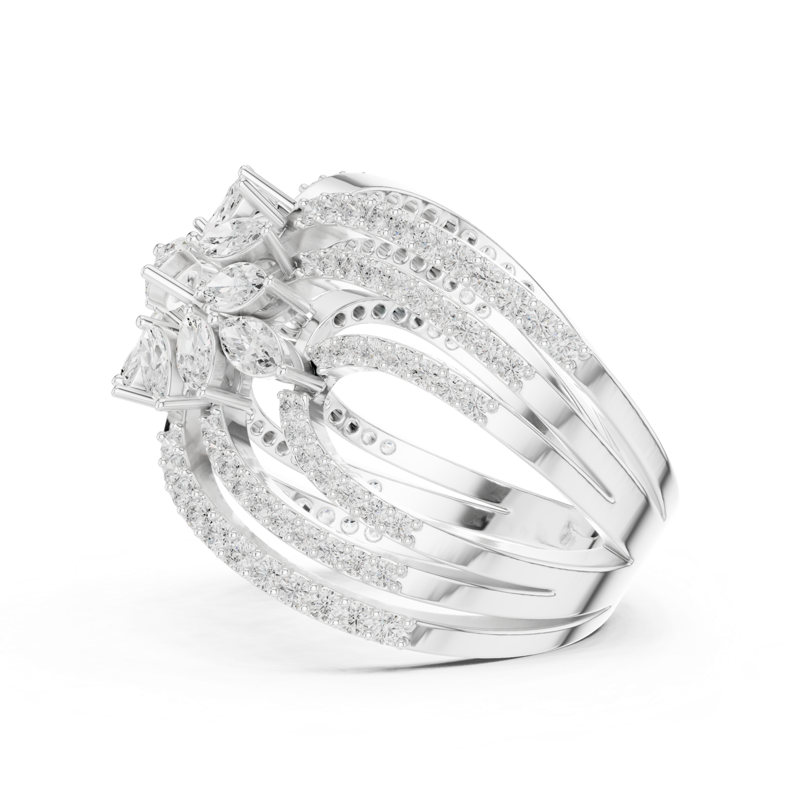 Gold Ring SBWR(67), White Gold, view 3