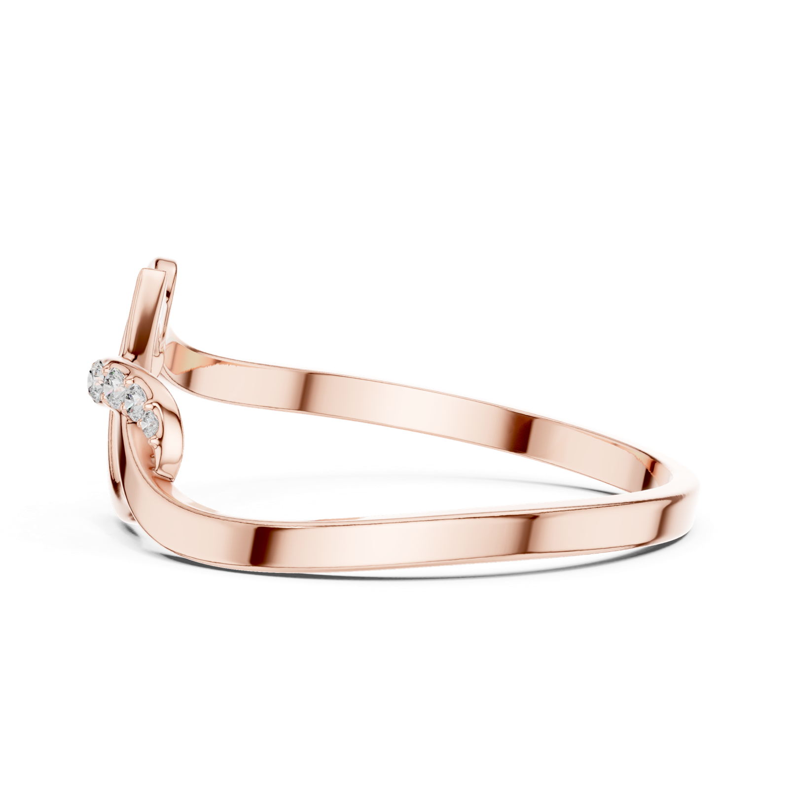 Gold Ring 1 (158), Rose Gold, view 3