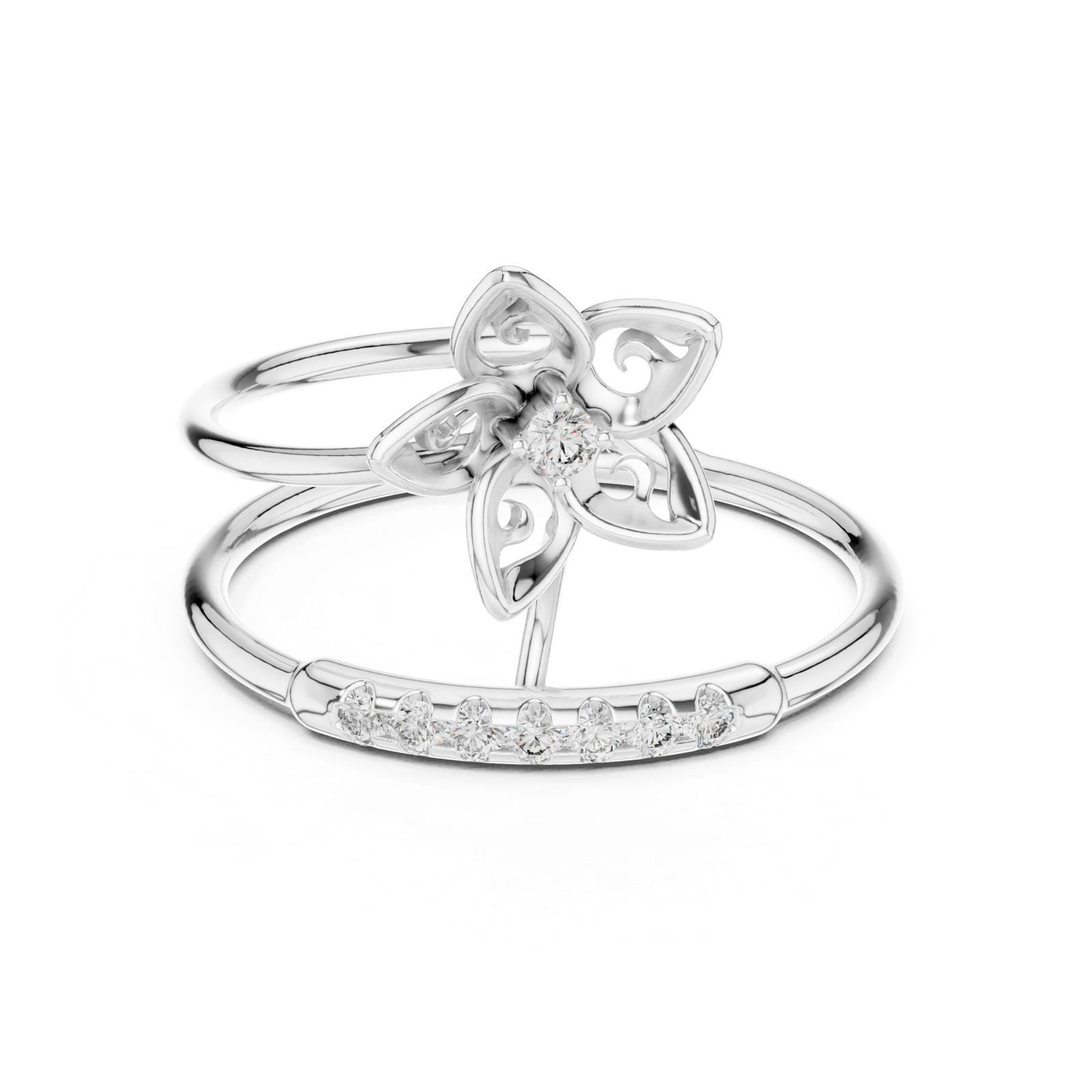 Gold Ring 1 (212), White Gold, view 4