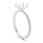 Gold Jewelry L36-15, Emerald center stone, White Gold, view 1