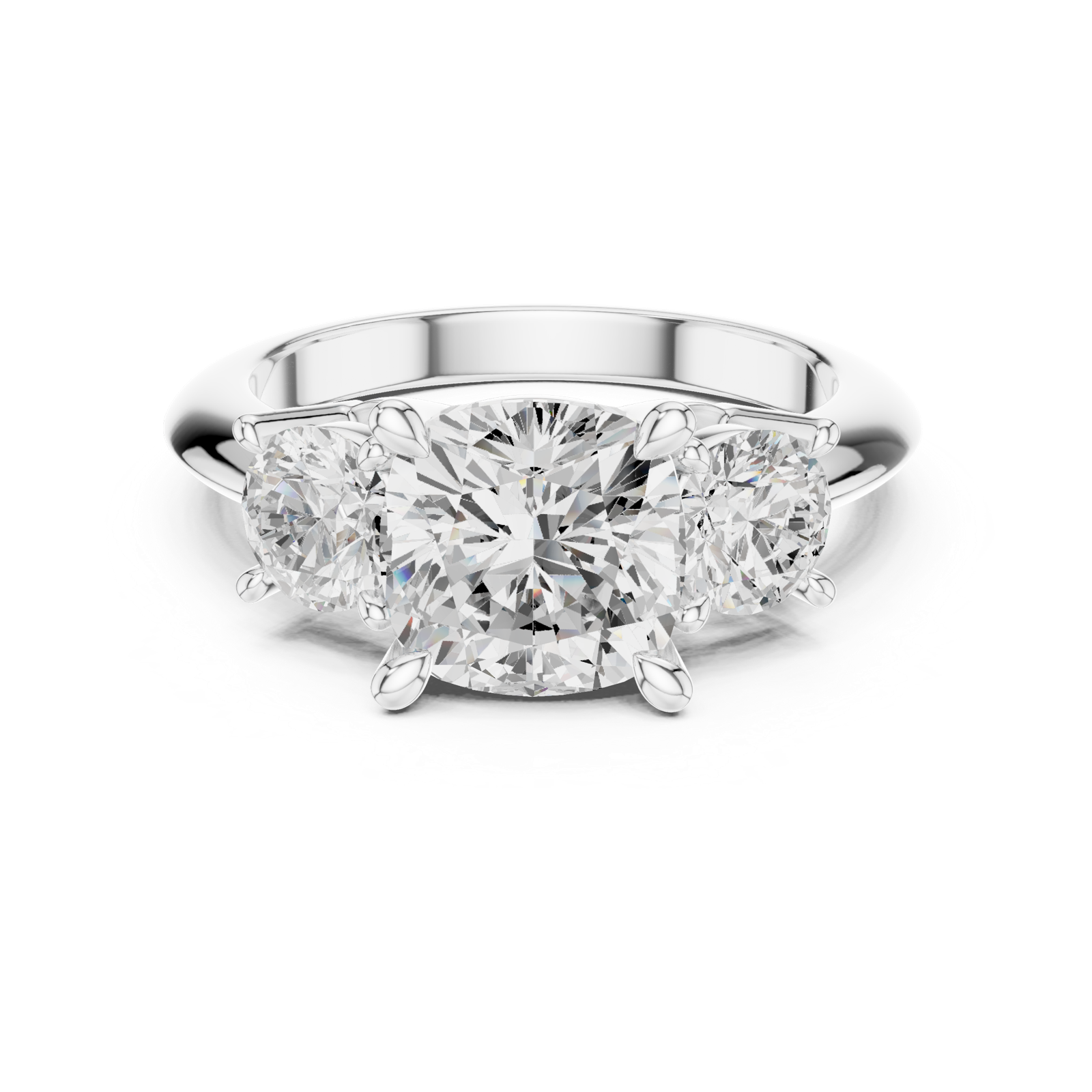 Gold Ring DDLR-900, White Gold, view 4