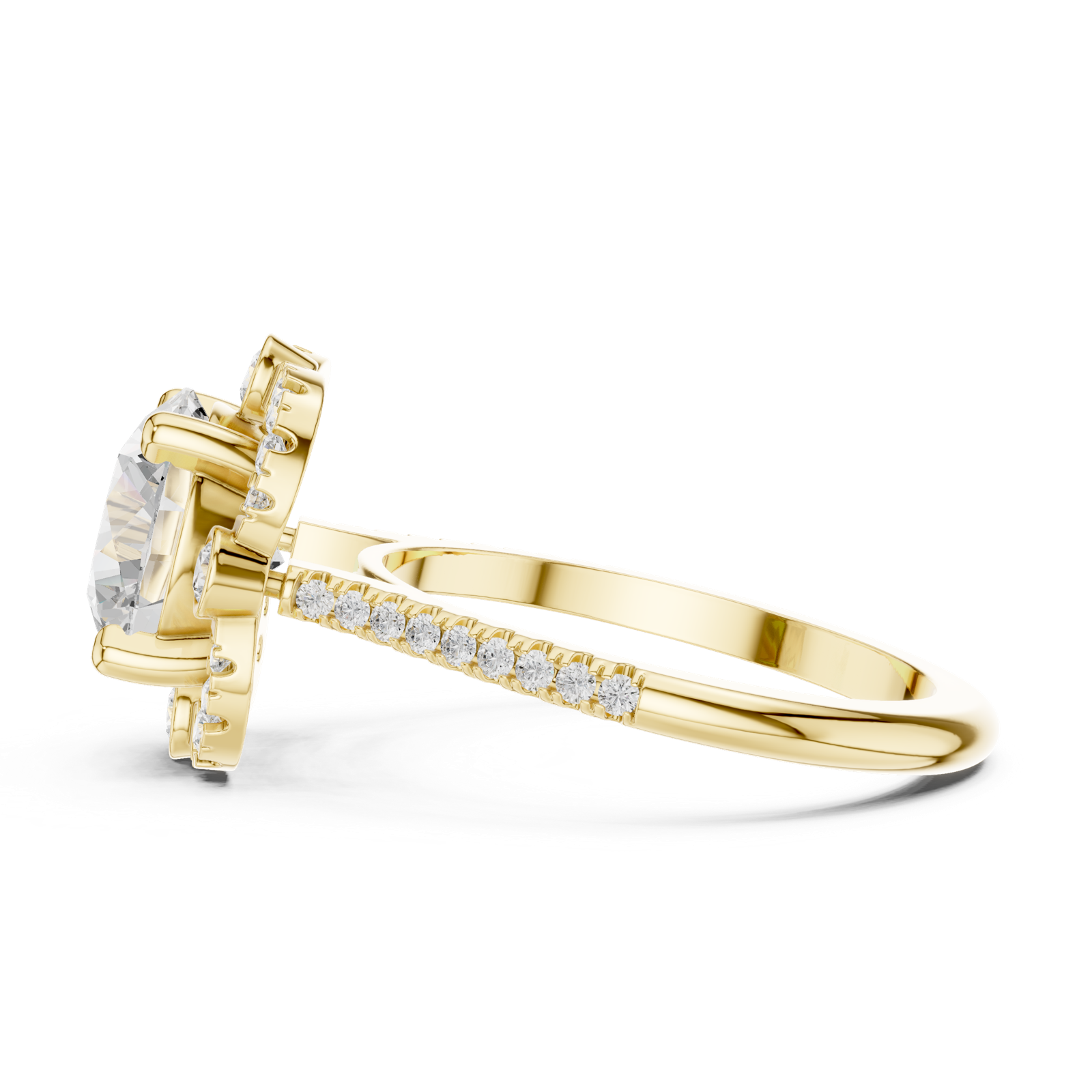 Gold Ring DDLR-331, Yellow Gold, view 3