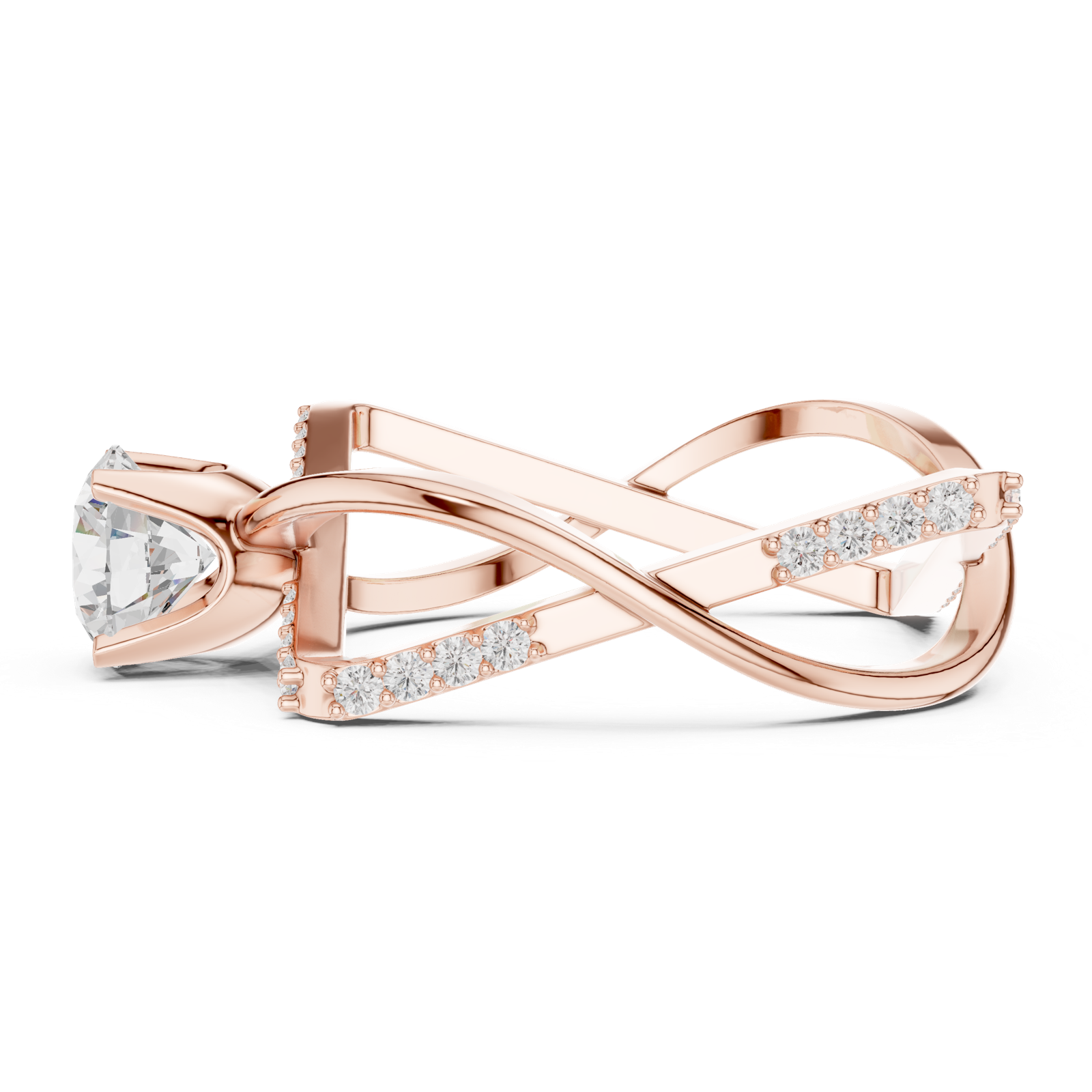 Gold Ring SBWR(50), Rose Gold, view 3