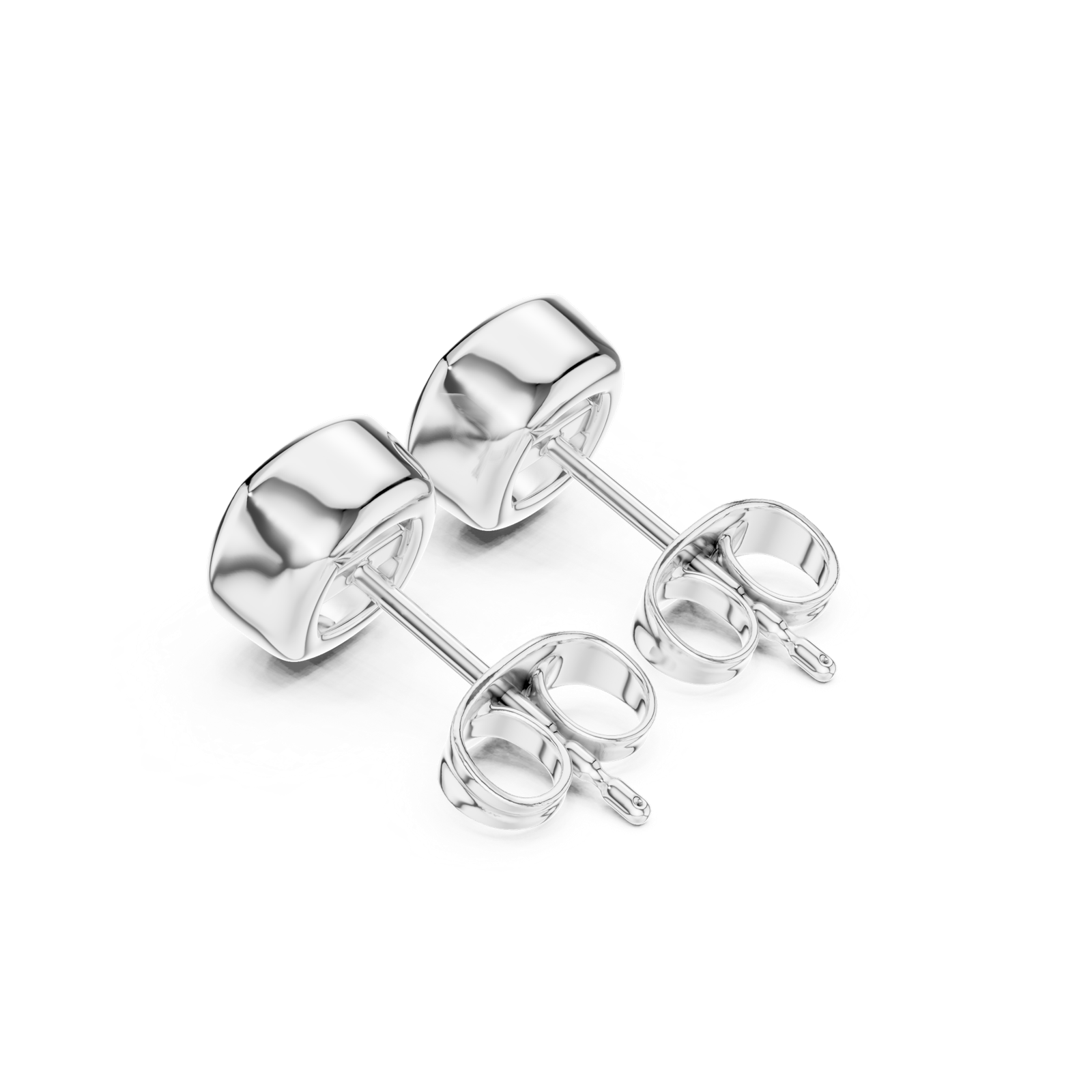 Gold Jewelry, Cushion center stone, White Gold, view 2