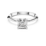 Gold Jewelry L36-6, Asscher center stone, White Gold, view 4