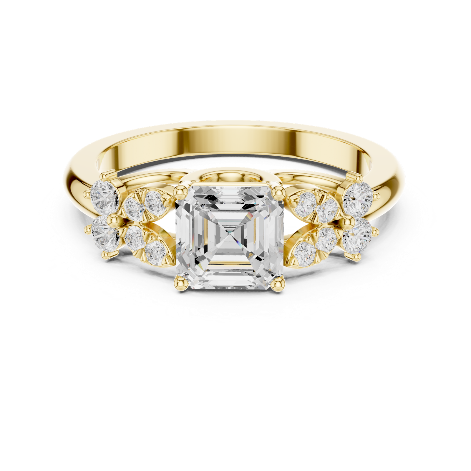 Gold Ring DDLR-1110, Yellow Gold, view 4