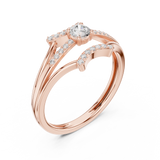 Gold Ring DDLR-843, Rose Gold, view 2