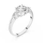 Gold Ring DDLR-1101, White Gold, view 2