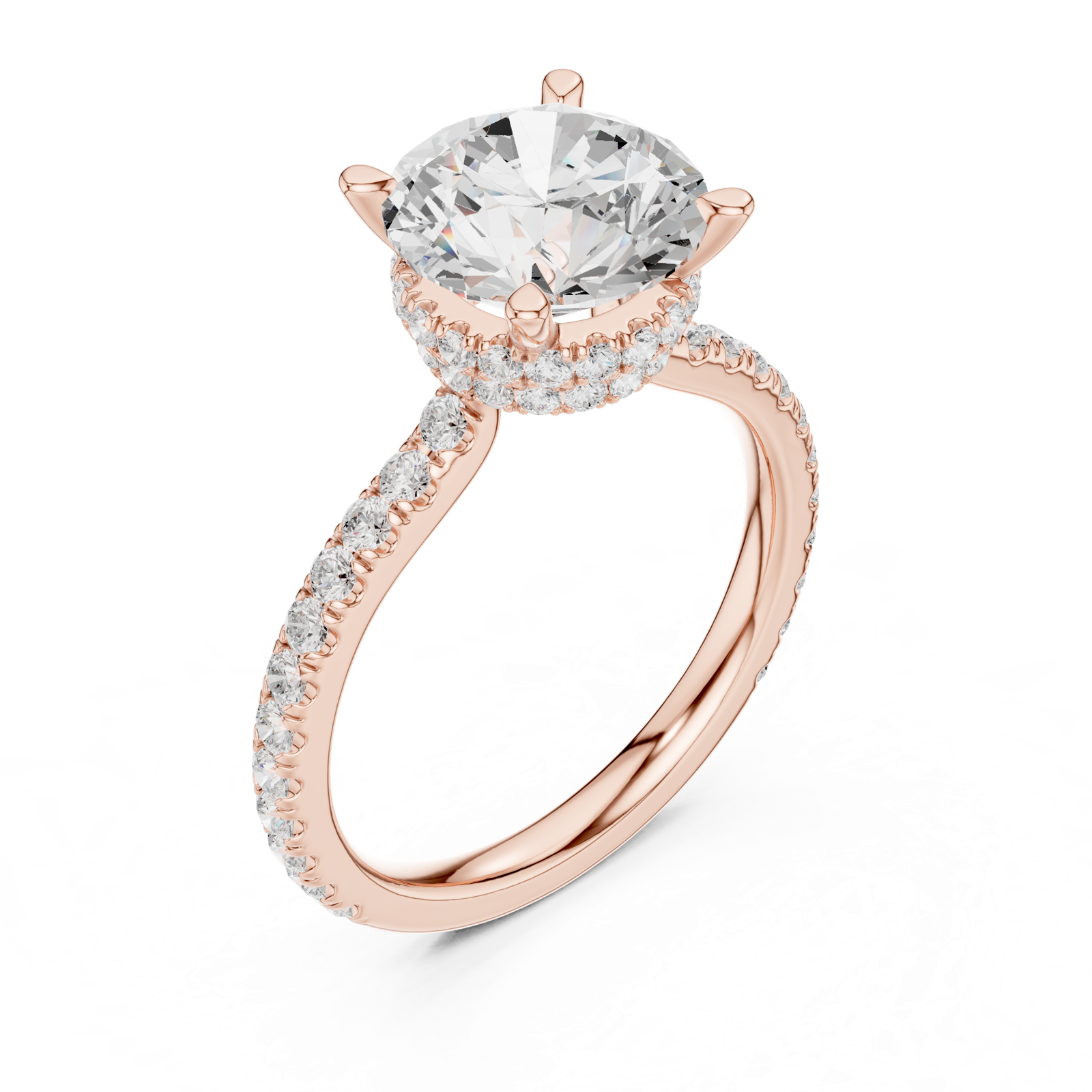 Gold Ring DDLR-1020, Rose Gold, view 2
