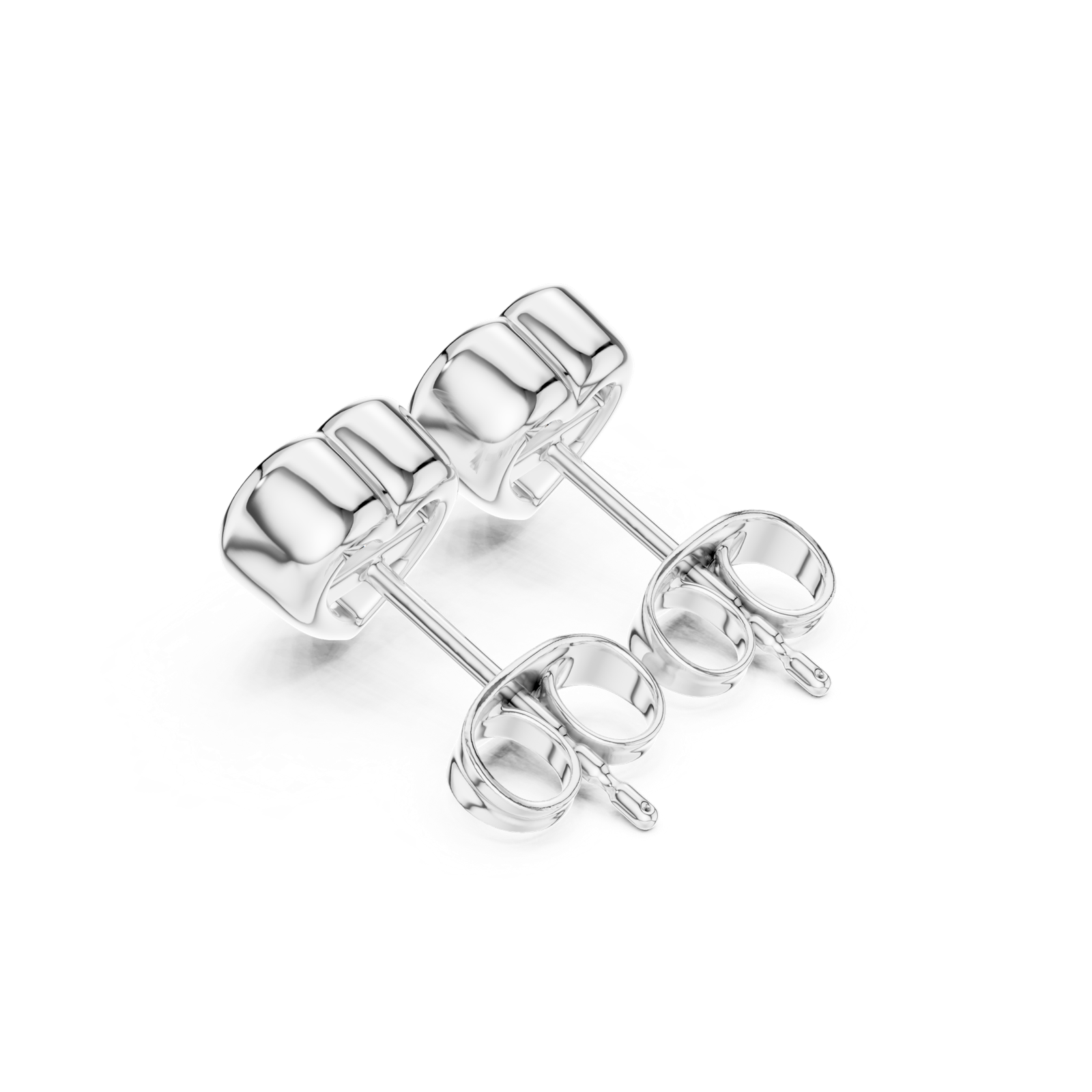 Gold Jewelry DDER-001, Heart center stone, White Gold, view 2