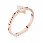 Gold Ring DDLR-466, Rose Gold, view 2