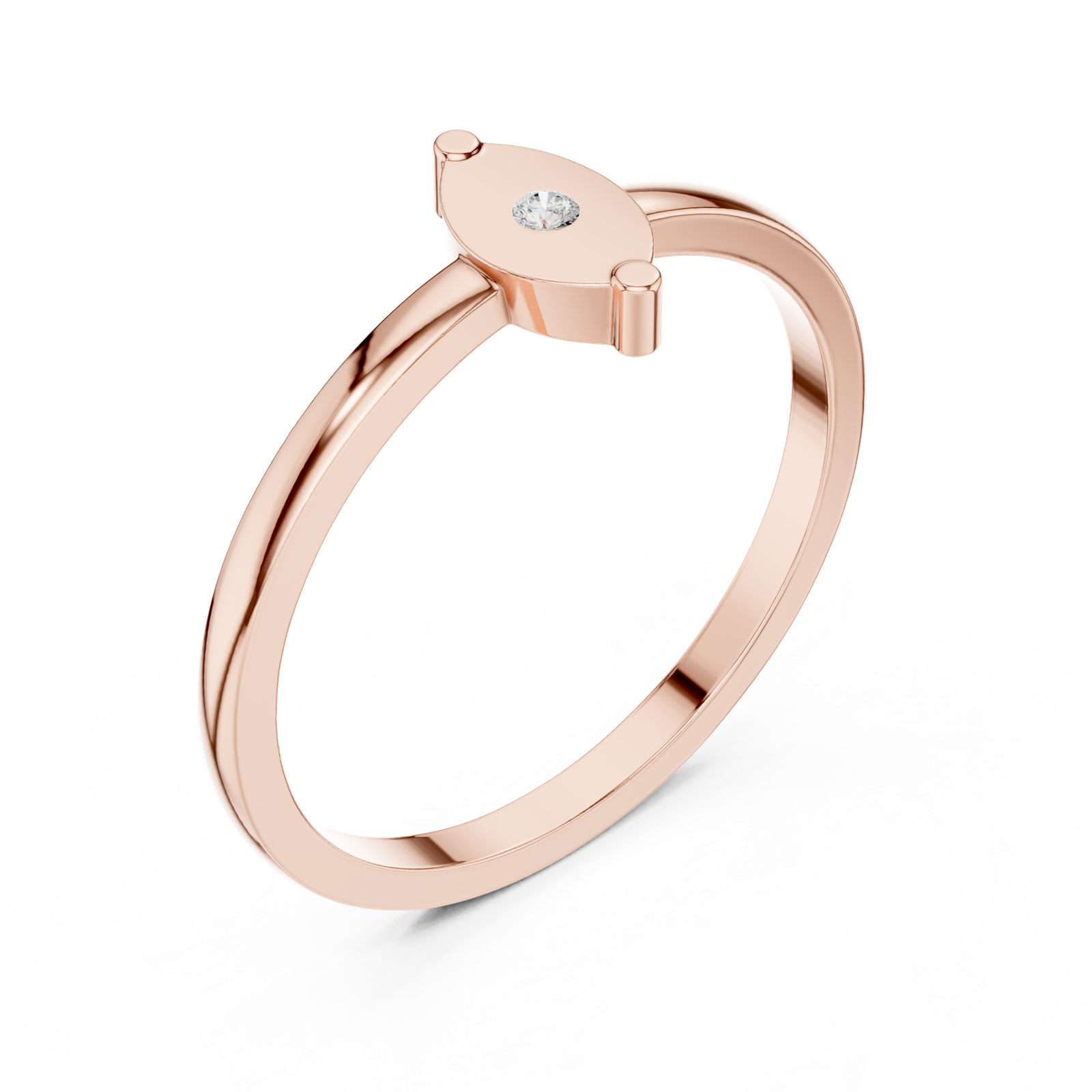 Gold Ring DDLR-466, Rose Gold, view 2