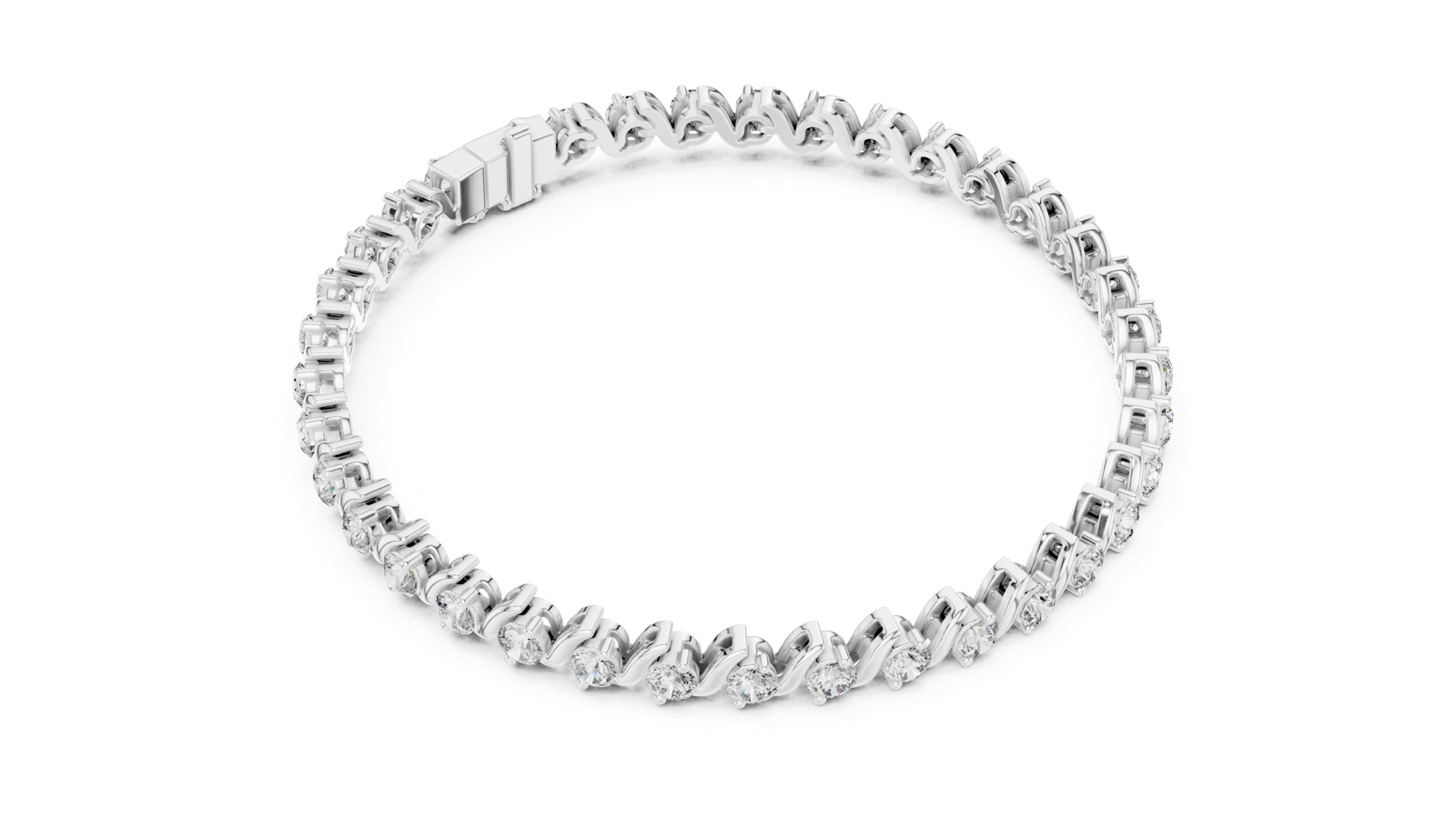 Gold Bracelet GLBR-0003, White Gold, view 2