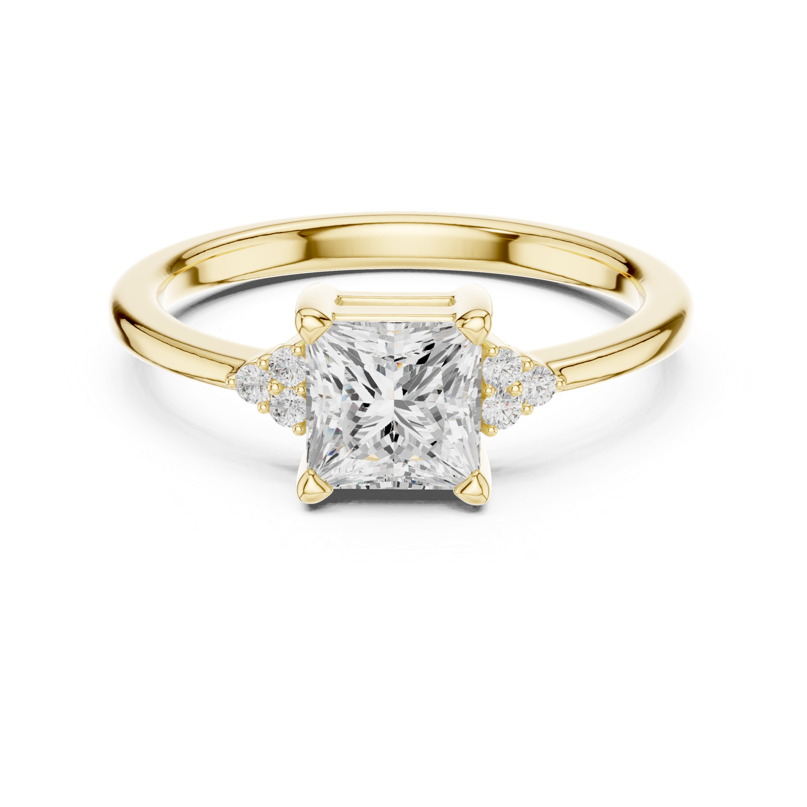 Gold Ring DDLR-502, Yellow Gold, view 4